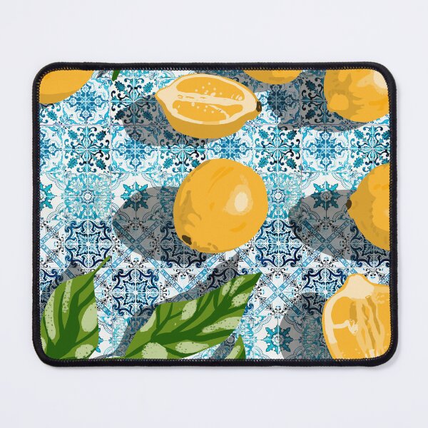Item preview, Sweet Morocco, Tropical Lemon Tiles Painting, Eclectic Summer Modern Bohemian Exotic Illustration designed and sold by 83oranges.com.