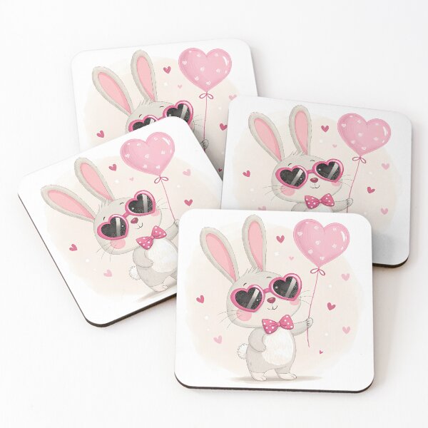 Item preview, A0704 Love Bunny Sparkle – Adorable Bunny with Heart & Sparkles for a Cute and Romantic Touch designed and sold by angieart68.