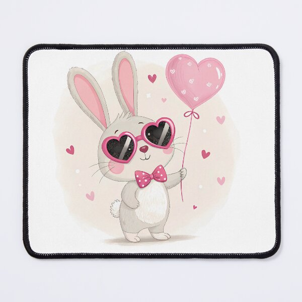 Item preview, A0704 Love Bunny Sparkle – Adorable Bunny with Heart & Sparkles for a Cute and Romantic Touch designed and sold by angieart68.