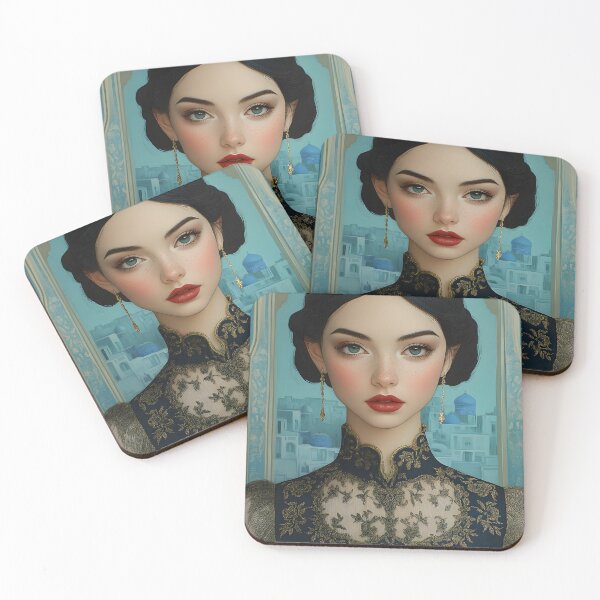 Item preview, Elegant Portrait of a Young Woman in Traditional Attire designed and sold by Artessie.