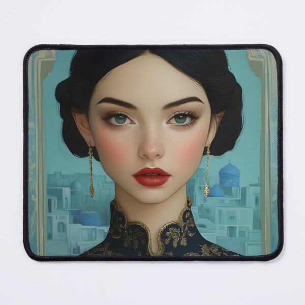 Item preview, Elegant Portrait of a Young Woman in Traditional Attire designed and sold by Artessie.
