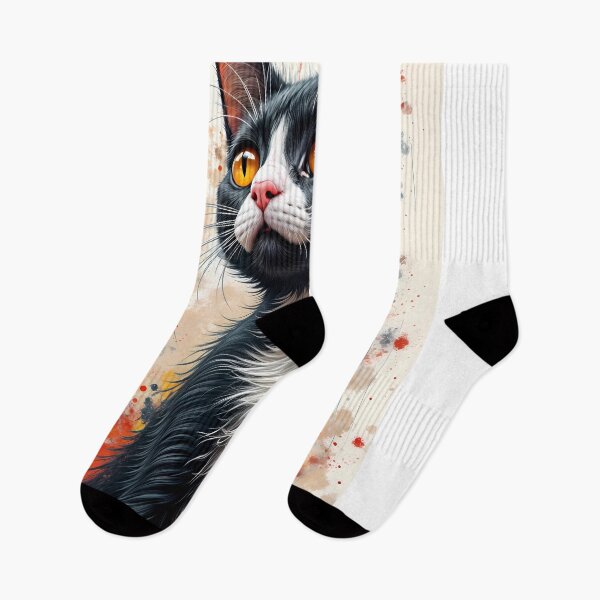 Item preview, Feline elegance in black and white designed and sold by Turko762.