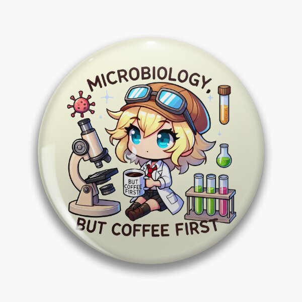 Item preview, Microbiology But Coffee First designed and sold by Funny Vintage Stickers And T-Shirts.