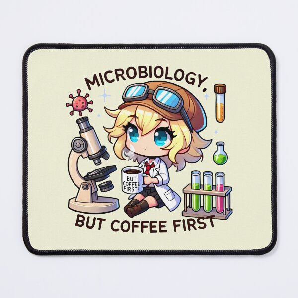 Item preview, Microbiology But Coffee First designed and sold by Funny Vintage Stickers And T-Shirts.