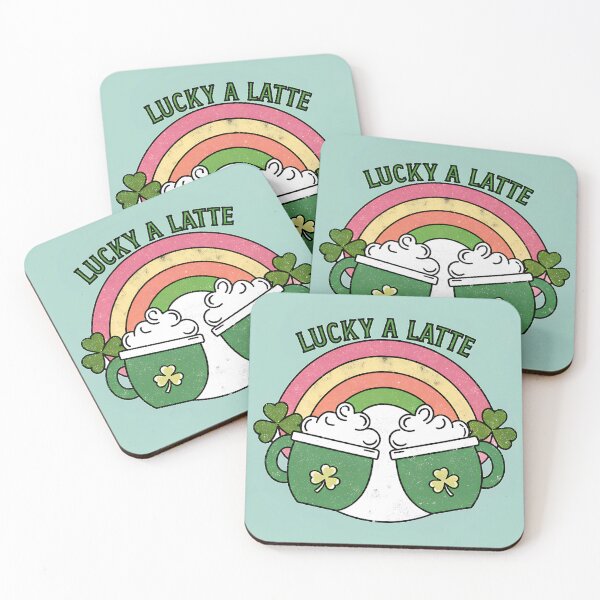 Item preview, A0706 Shamrock Latte Love – Cozy Coffee & Lucky Clover Art for Café Lovers designed and sold by angieart68.