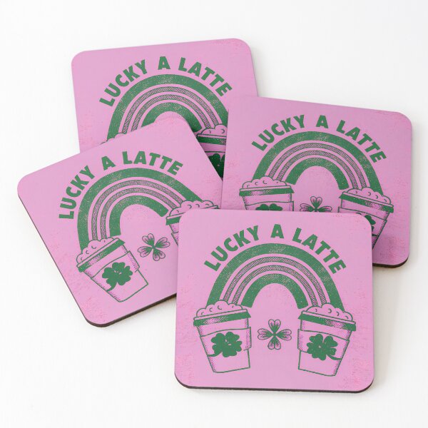 Item preview, A0706 Shamrock Latte Love – Cozy Coffee & Lucky Clover Art for Café Lovers designed and sold by angieart68.