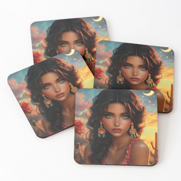 Item preview, Enchanting Woman in Floral Dress at Sunset Scene designed and sold by Artessie.