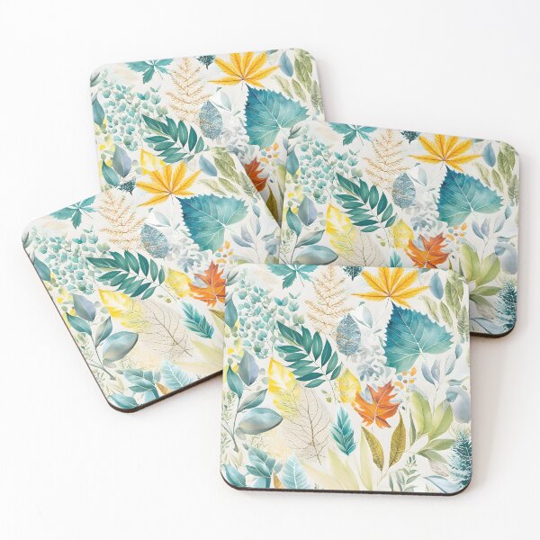 Item preview, Whispers of the Forest, Evergreen Garden Dream, Botanical Leaf Pattern, Watercolor Floral Design designed and sold by Kintsugi99.