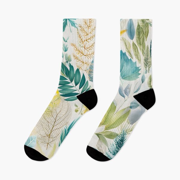 Item preview, Whispers of the Forest, Evergreen Garden Dream, Botanical Leaf Pattern, Watercolor Floral Design designed and sold by Kintsugi99.