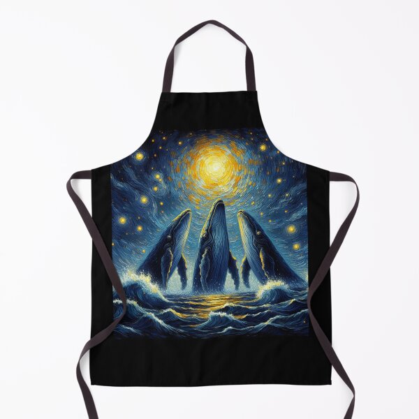 Item preview, Starry Night Three Whales Howling at Moon Whale Lover designed and sold by Kimberley King Art King Art.