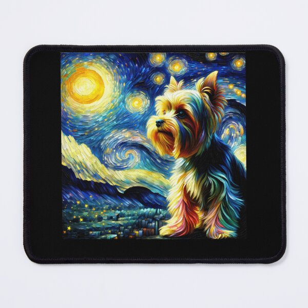 Item preview, Starry Night Yorkshire Terrier Van Gogh Lover designed and sold by Kimberley King Art  King Art.