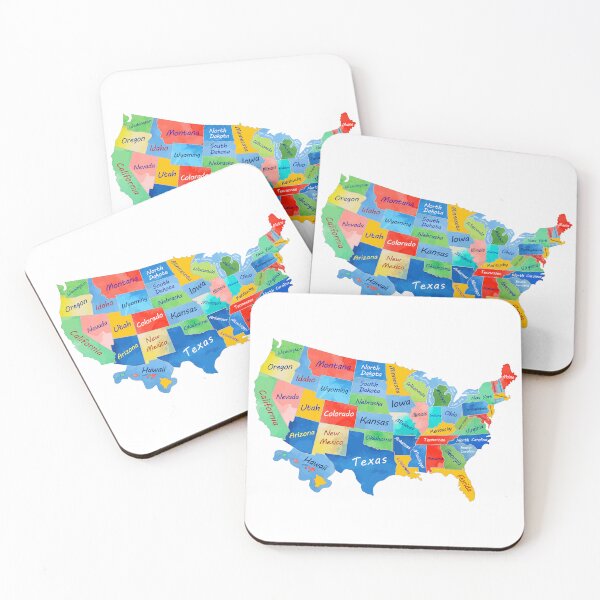 Item preview, USA MAP watercolor artwork designed and sold by LIRAZ ZIV.