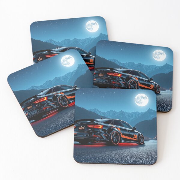 Item preview, Tuned Audi S3 in the mountains on a country road in the moonlight designed and sold by Salimgor Hangaround Music.