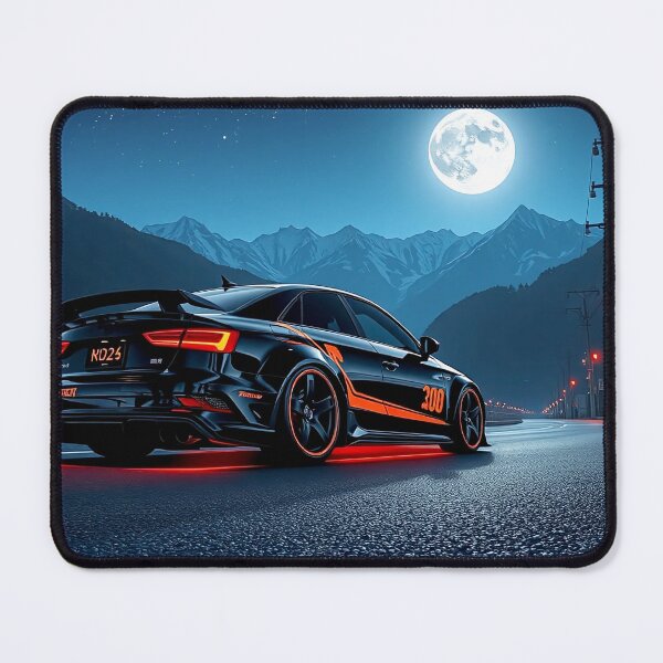 Item preview, Tuned Audi S3 in the mountains on a country road in the moonlight designed and sold by Salimgor Hangaround Music.