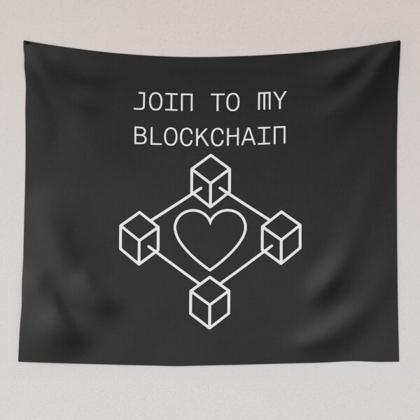 Item preview, JOIN TO MY BLOCKCHAIN Heart of Technology and Trust designed and sold by SplashTastic.