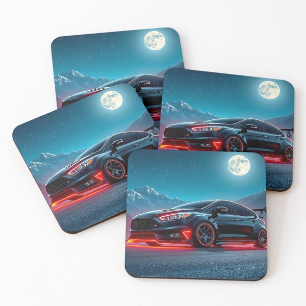 Item preview, Tuned Ford Focus on country road with red lighting designed and sold by Salimgor Hangaround Music.