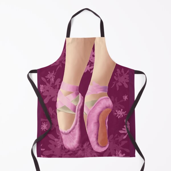 Item preview, Pink pointe ballet shoes dancing in deep pink flowers designed and sold by A Sweet  Fragrance Art.