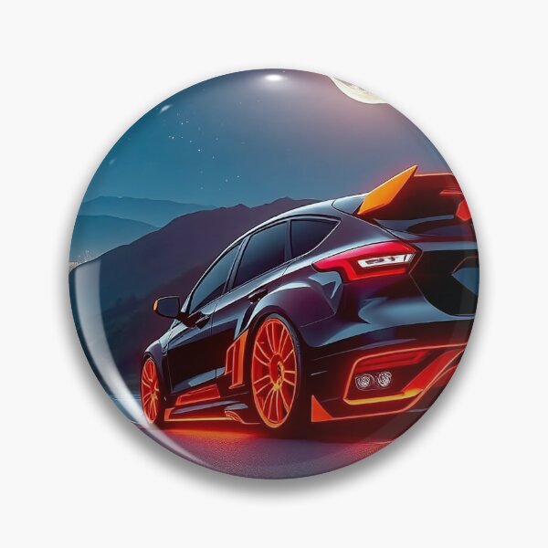 Item preview, Tuned Ford Focus from behind in the mountains in the moonlight designed and sold by Salimgor Hangaround Music.