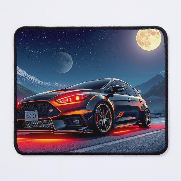 Item preview, Tuned Ford Focus in the mountains on the country road, front view designed and sold by Salimgor Hangaround Music.