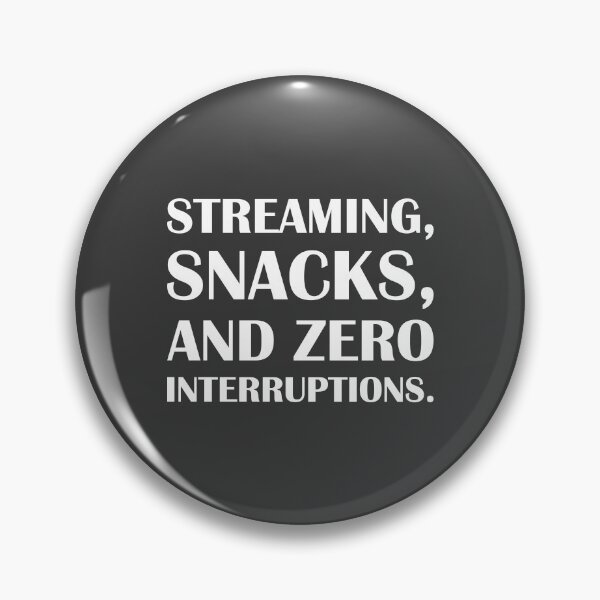 Item preview, Streaming, Snacks, and Zero Interruptions. / Introvert Joke Funny T-Shirt Label designed and sold by introvertvibes.