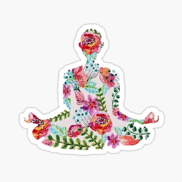 flor de yogui Pegatina