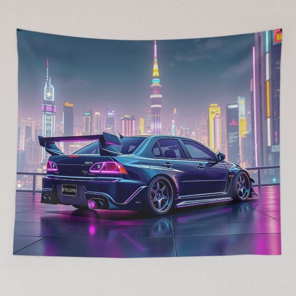 Item preview, Mitsubishi Evolution from behind – performance and style in the modern city designed and sold by Salimgor Hangaround Music.