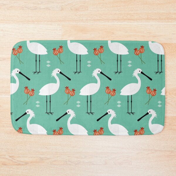 Item preview, Spoonbills on blue designed and sold by reneesillus.