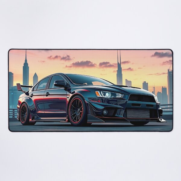 Item preview, Mitsubishi Evolution at sunset – performance and style in the modern city designed and sold by Salimgor Hangaround Music.