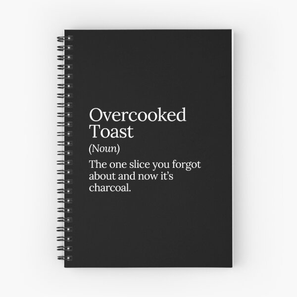 Item preview, Overcooked Toast Charcoal Funny Food Humor designed and sold by MuzamilAhmed.