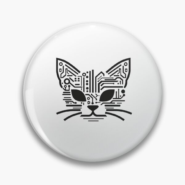 Item preview, futuristic geometric cat inspired logo designed and sold by lunacoco81.