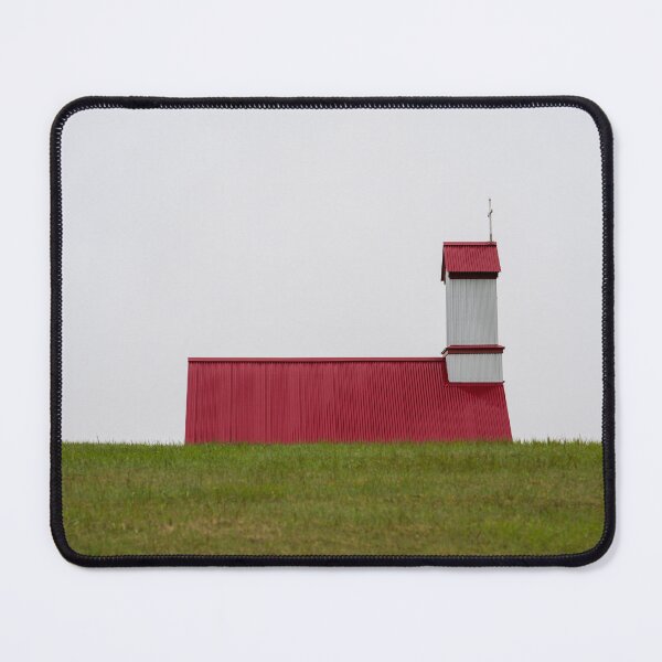 Item preview, Red church roof behind green hill, Iceland in summer designed and sold by Sonja Birkelbach.