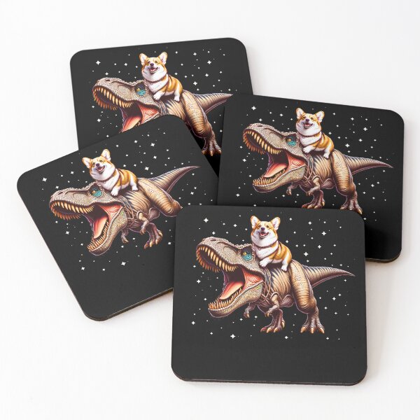 Item preview, Corgi Riding Dinosaur Lover designed and sold by Kimberley King Art  King Art.