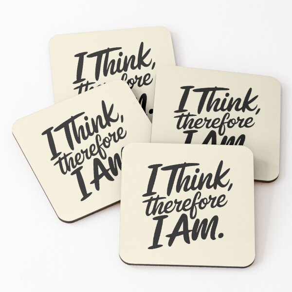 Item preview, I Think, Therefore I Am - Philosophical Quote designed and sold by Twisted Kids.