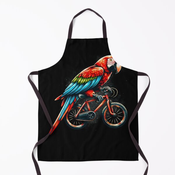 Item preview, Scarlet Macaw Parrot Bird Riding Bike Biker Bicycle Lover Biking designed and sold by Kimberley King Art King Art.