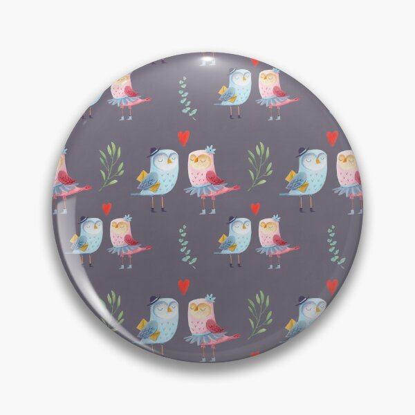 Item preview, Blue and pink canaries, with red heart in the center. designed and sold by FestivityFinds.