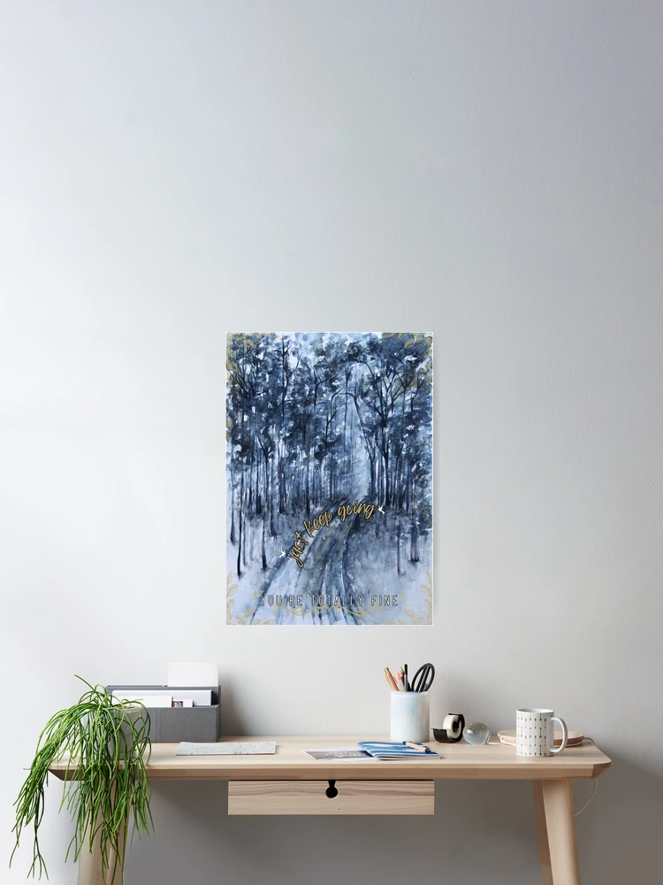 Aperçu 2 sur 3. Poster avec l'œuvre Continue simplement créée et vendue par Bryony Dingle-Moss Art.