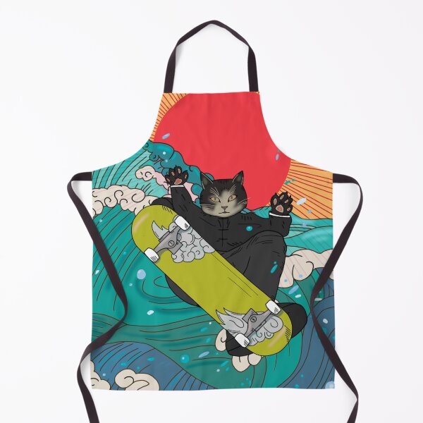 Item preview, cat surfing on a skateboard. Zen pop star. designed and sold by Manhole Delivery.