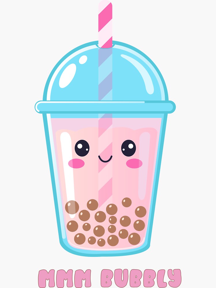 Thumbnail 3 of 3, Sticker, Bubble Tea | Mmm Bubbly designed and sold by JOliverDesigns.