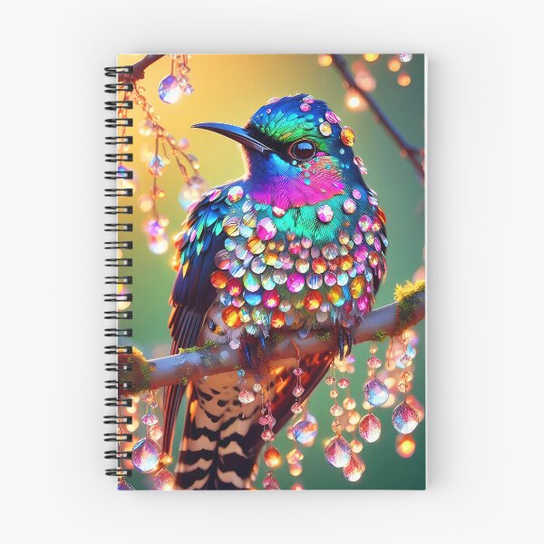 Item preview, A fantasy beautiful Common Cuckoo on a tree branch with crystalline drops designed and sold by EmeraldeaArt.