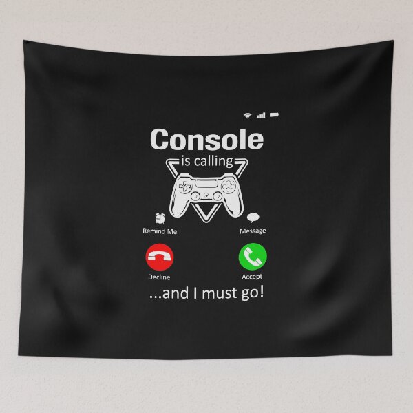Item preview, Console Is Calling and I must go funny gamer t shirt designed and sold by StreetArtPro.