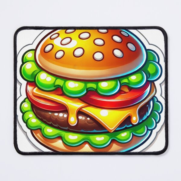 Item preview, "Colorful Cartoon Hamburger Sticker with 3D Effect" designed and sold by ForFamily1120.