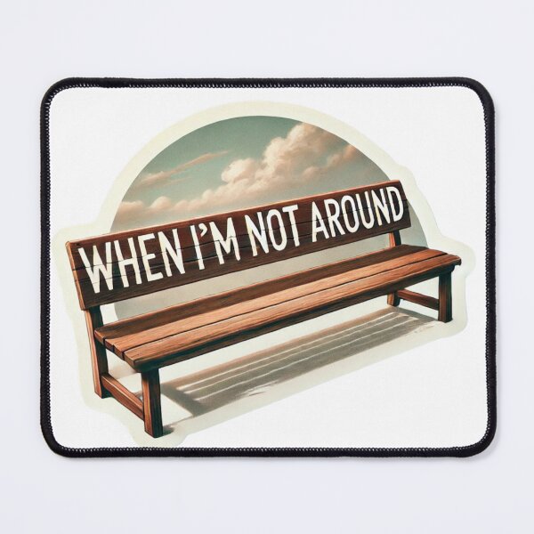 Item preview, "Lonely Wooden Bench Sticker with Melancholic Vibes" designed and sold by ForFamily1120.
