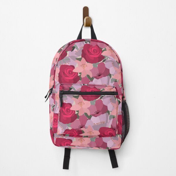Item preview, Cottagecore Floriography Pink and Red Flowers designed and sold by Lindsay Marie Patterns.