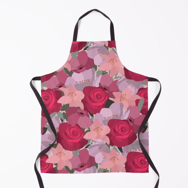 Item preview, Cottagecore Floriography Pink and Red Flowers designed and sold by Lindsay Marie Patterns.
