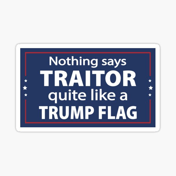 Artikel-Vorschau von Nichts sagt Verräter mehr als eine Trump-Flagge Stoßstange, designt und verkauft von germashop.