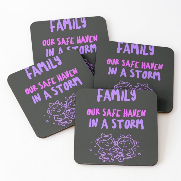 Item preview,  Family: Our Safe Haven in a Storm - Heartwarming Illustrated Design designed and sold by ImagineRainbows.