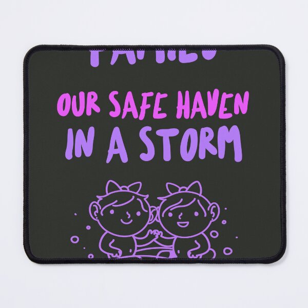 Item preview, Family: Our Safe Haven in a Storm - Heartwarming Illustrated Design designed and sold by ImagineRainbows.