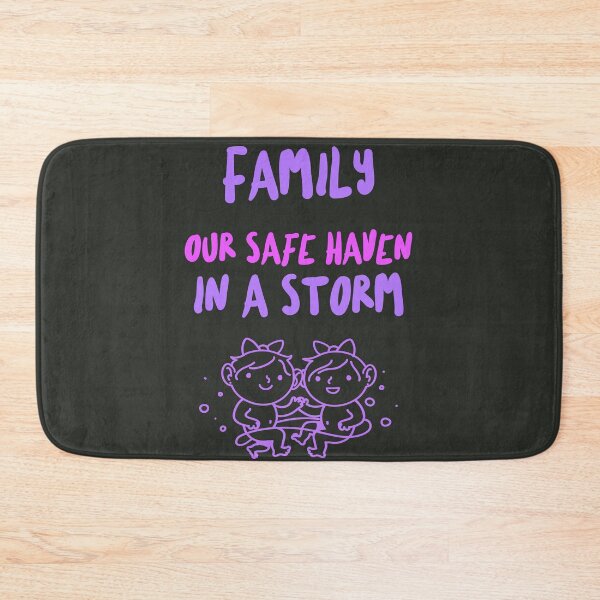 Item preview,  Family: Our Safe Haven in a Storm - Heartwarming Illustrated Design designed and sold by ImagineRainbows.