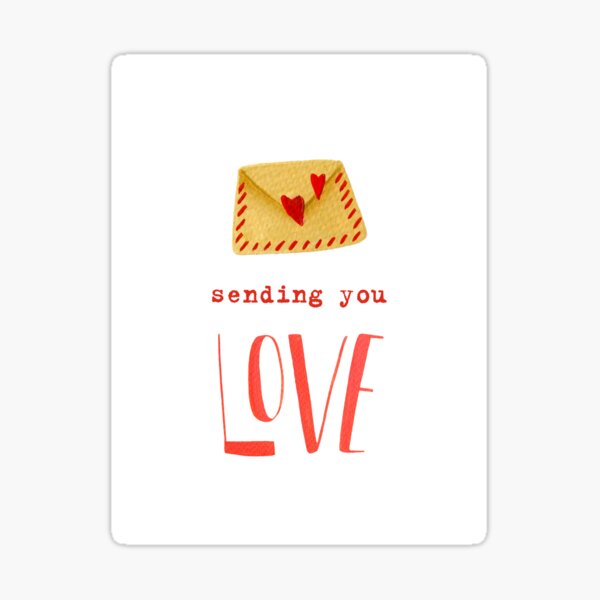 Item preview, Sending Love Postcard Illustration - Heartfelt Digital Art for Every Occasion designed and sold by FestivityFinds.