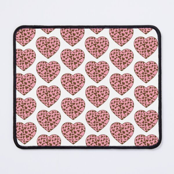 Item preview, Offset Grid Small Brown Cow Patches on Pink Cowhide | Continues Pink Cow Heart designed and sold by PatternPen.